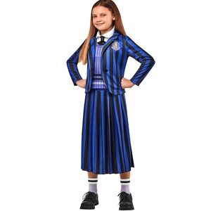 Rubie's Girl's Wednesday Nevermore Student Academy Uniform Costume Sz Medium 7-8